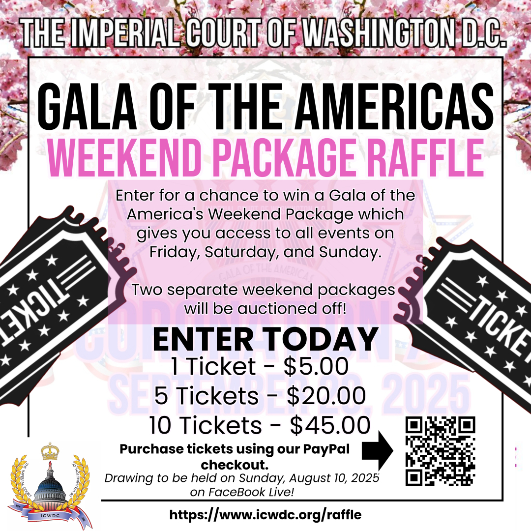 ICWDC Gala 14 Weekend Package Raffle Flyer